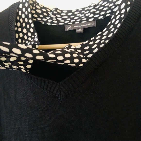 ADRIANNA PAPELL V-neck Twofer Sweater - Picture 8 of 10